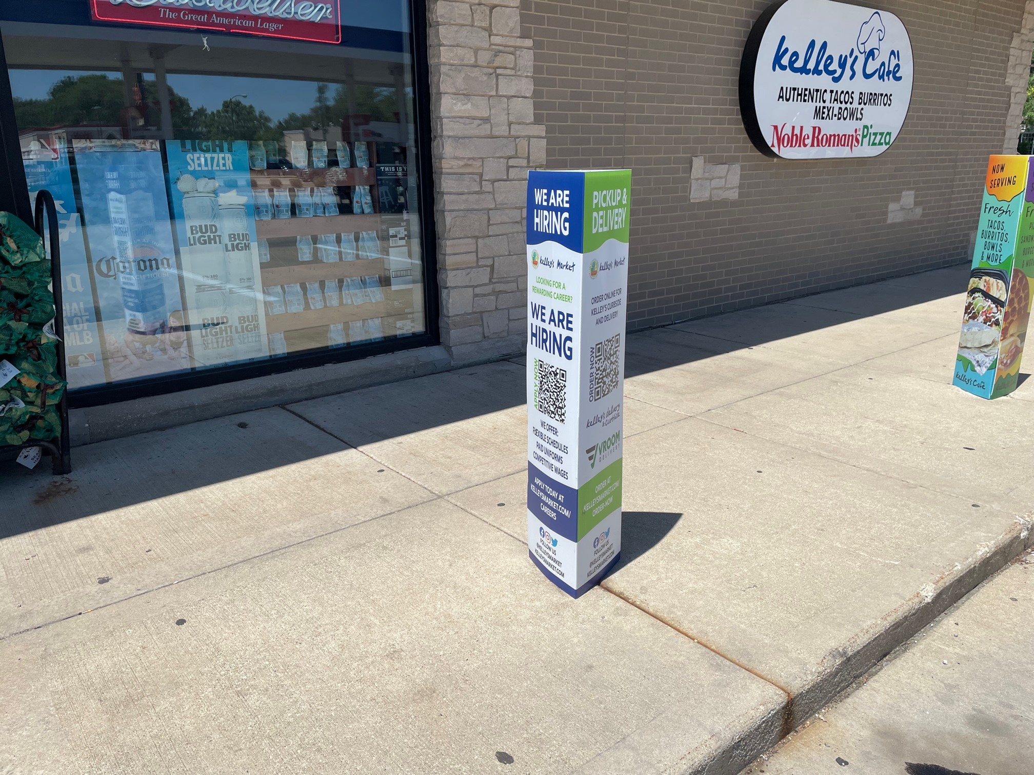 Custom branded bollard cover by Interstate Graphics